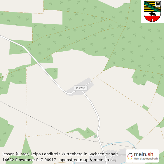 Jessen (Elster) Leipa Landkreis Wittenberg Lageplan © Openstreetmap Contributors Jessen (Elster) Leipa Lageplan